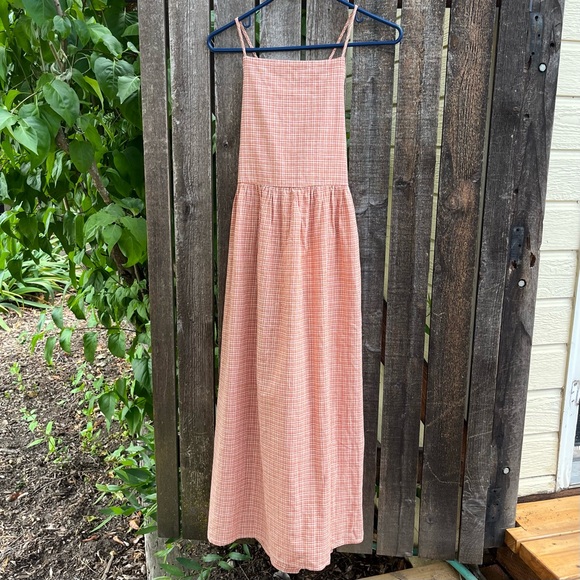 Levi’s Amilijia Linen Cotton Blend Jessica Plaid Autumn Leaf Dress NWT Sz XS - Picture 1 of 15
